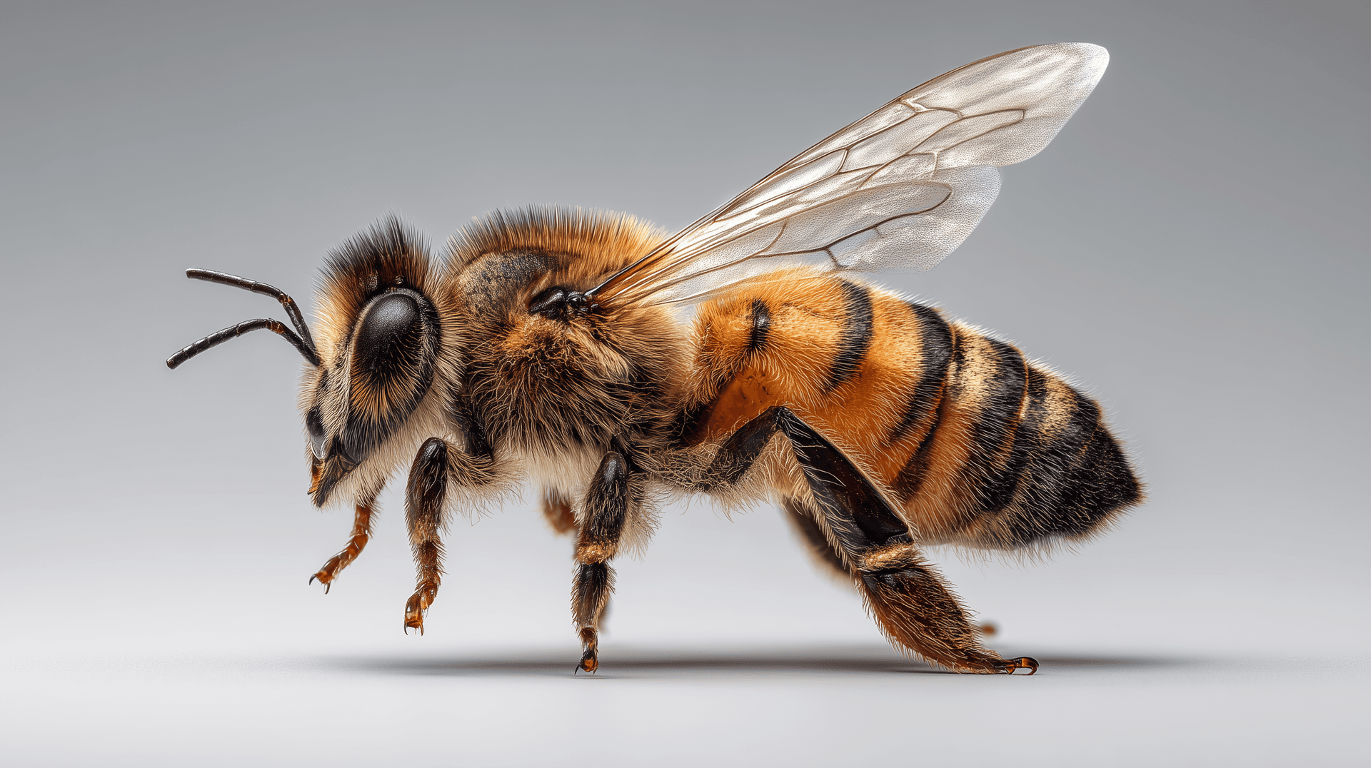 Abelha em voo sobre o cerrado